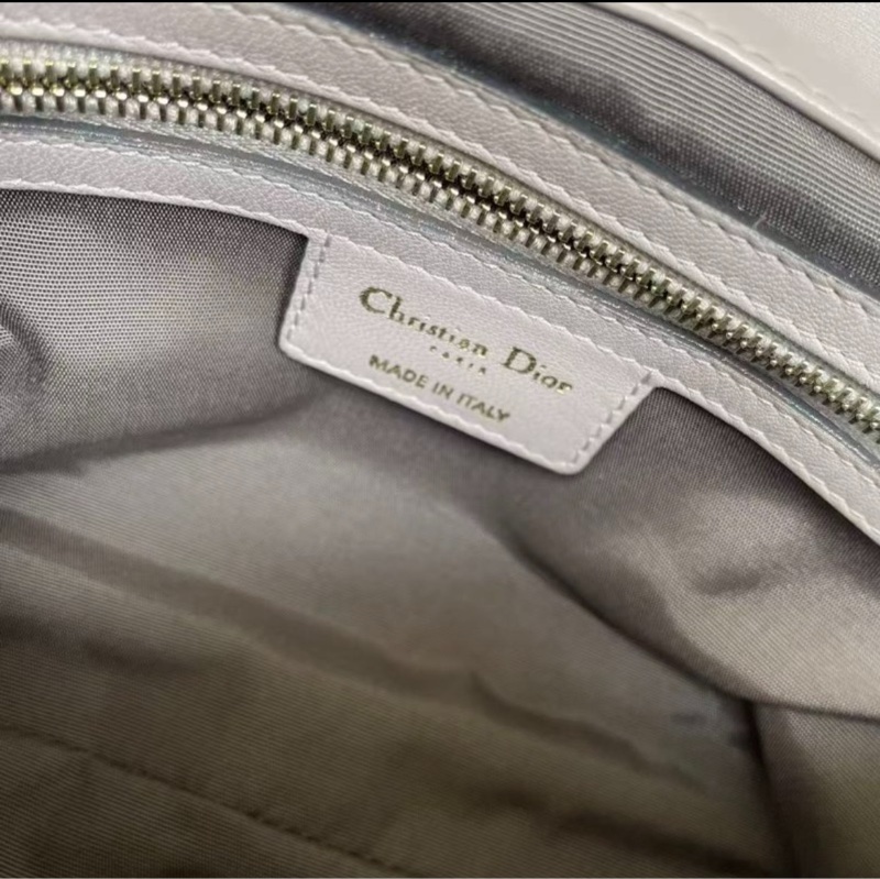 Dior Beige Cannage Quilted  Large Flap Shoulder Bag-8