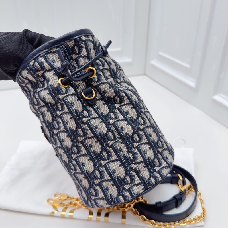 99新迪奧/Dior 30 Montaigne 迷你鏈條抽繩水桶包-3