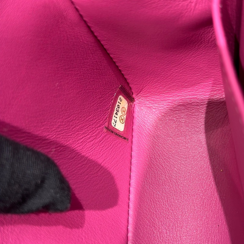 Chanel Pink Matte Alligator And Leather Small Boy Bag-6