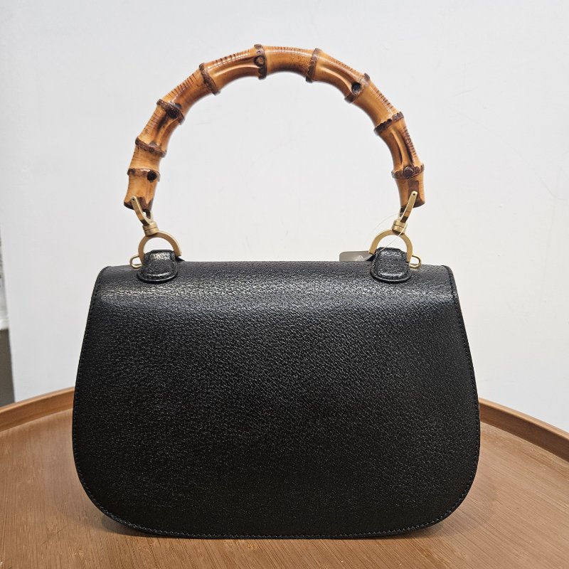 Gucci Vintage Bamboo bag 黑色竹節手挽肩背兩用袋-1