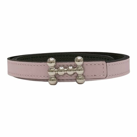 HERMES 愛馬仕 U刻 BELT 細皮帶 70CM 夢幻紫 銀釦