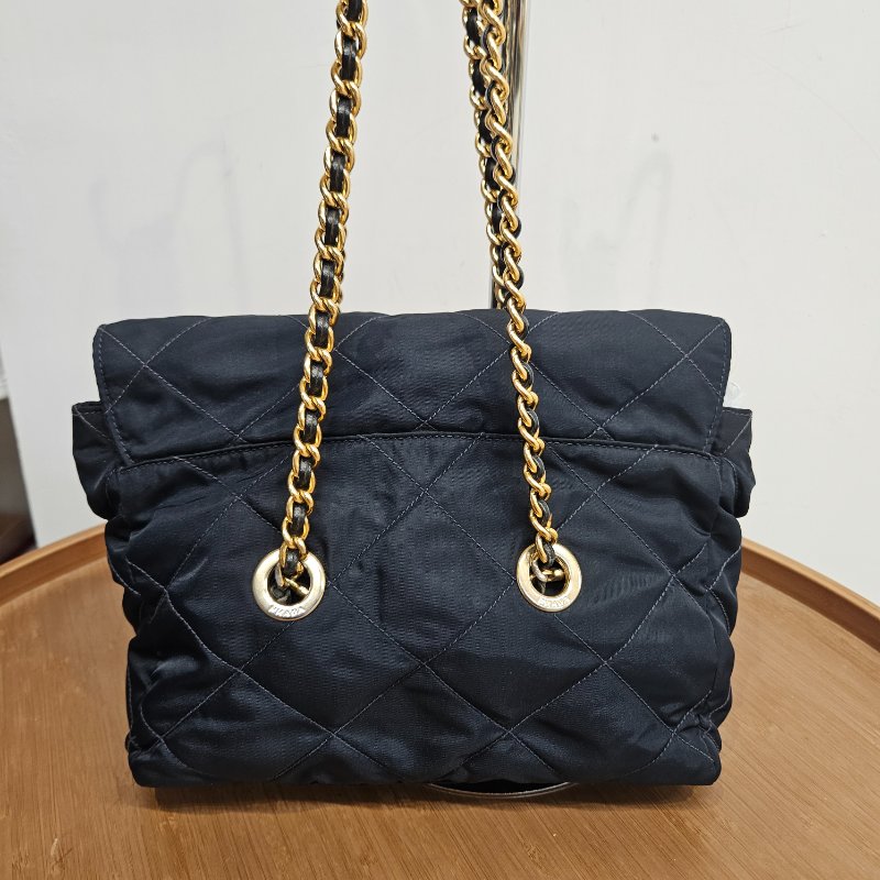 Prada 深藍色降落傘鏈條包-2