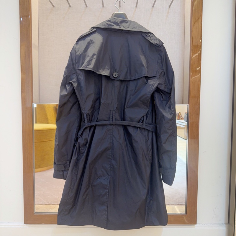 98新 BURBERRY 輕薄雙排扣中長款風衣-1