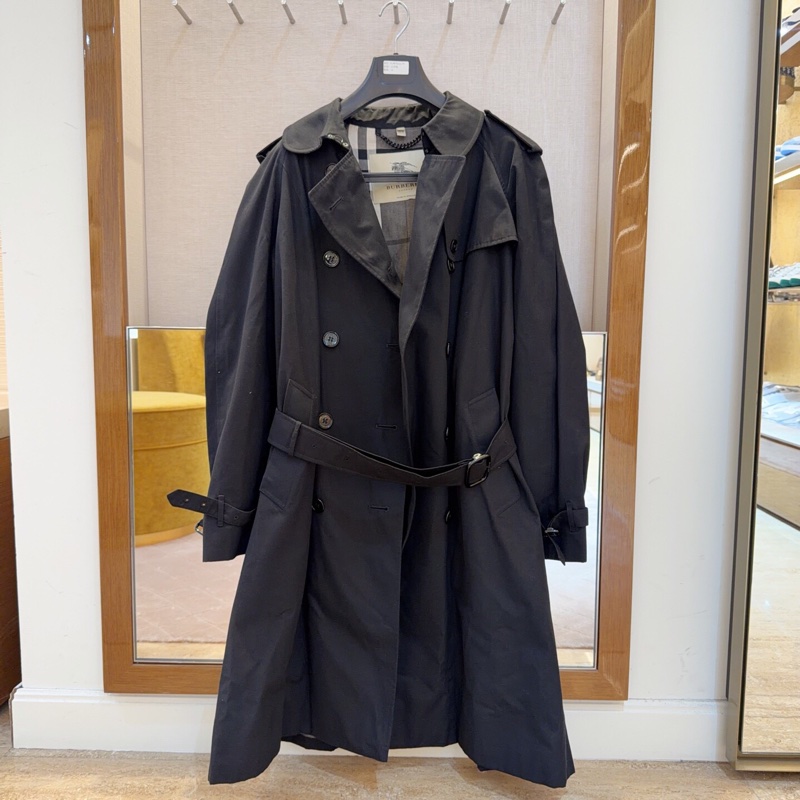 閒置 BURBERRY 經典雙排扣長款風衣-0