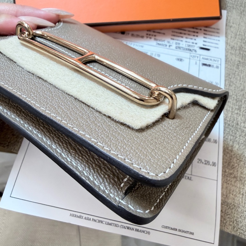 愛馬仕hermes roulis豬鼻子slim 大象灰-9
