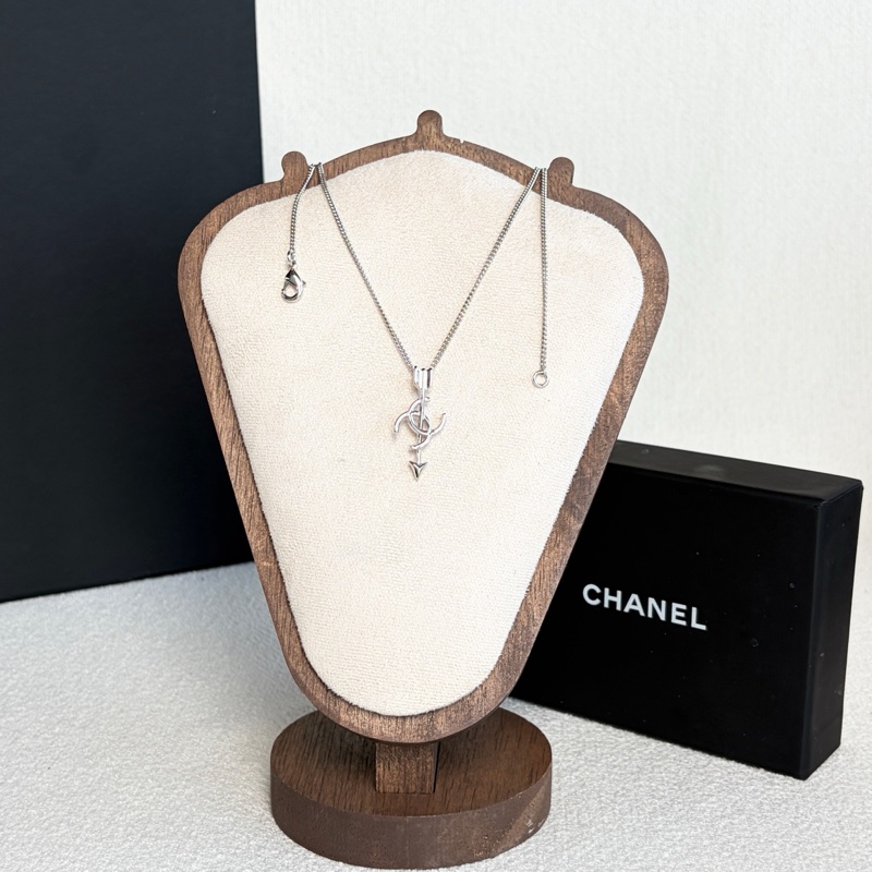 Chanel香奈兒26s箭頭雙C項鍊 附件：包裝盒 防塵袋。-2