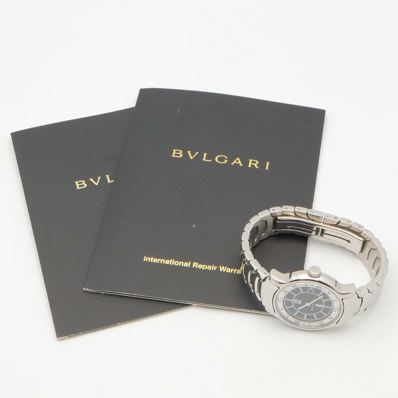 黑色錶盤 不鏽鋼 Solotempo 腕錶【BVLGARI 寶格麗】 ST29S-7
