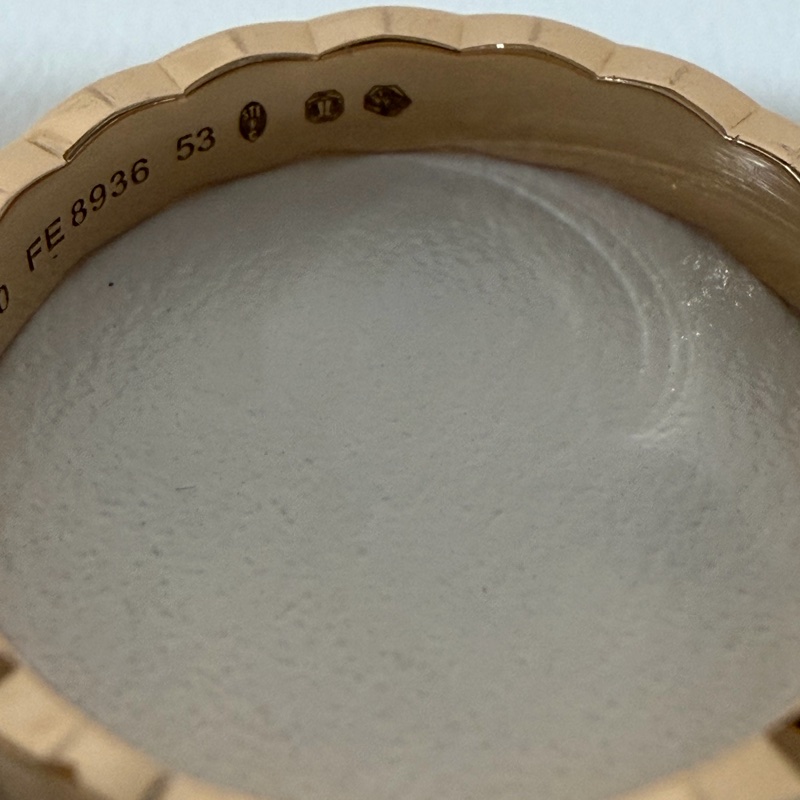 CHANEL J11785 菱格紋圖騰 窄版 18K BEIGE米色金 COCO CRUSH戒指-11