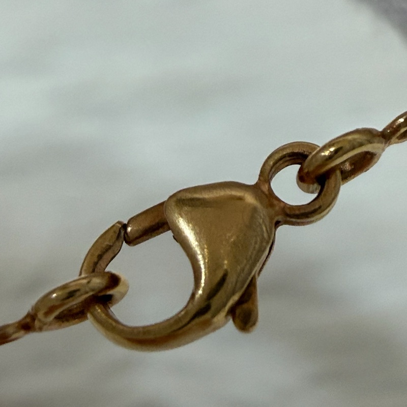 HERMES 經典 白琺瑯  金色 橢圓 立體 POP H LOGO 項鍊-7
