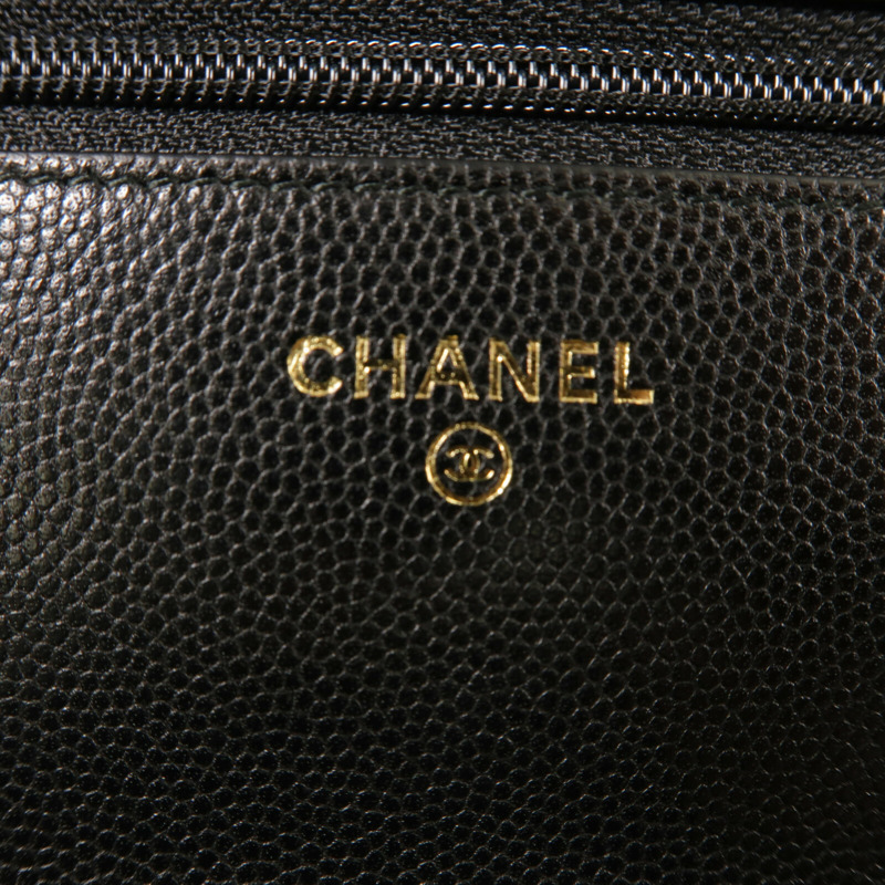 CHANEL 牛皮皮革Golden Class Double CC Wallet On Chain鏈帶肩背袋-5