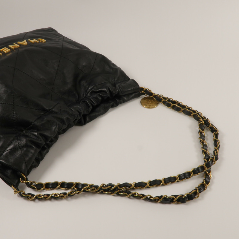 CHANEL 牛皮皮革Chanel 22 Small鏈帶肩背袋-11