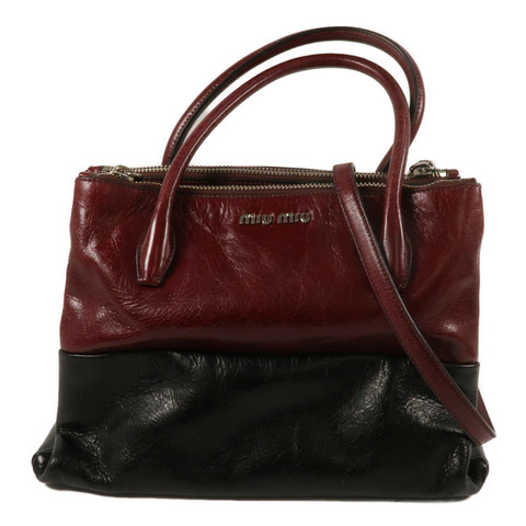 Miu Miu 牛皮皮革2 Way Shoulder手挽肩背兩用袋