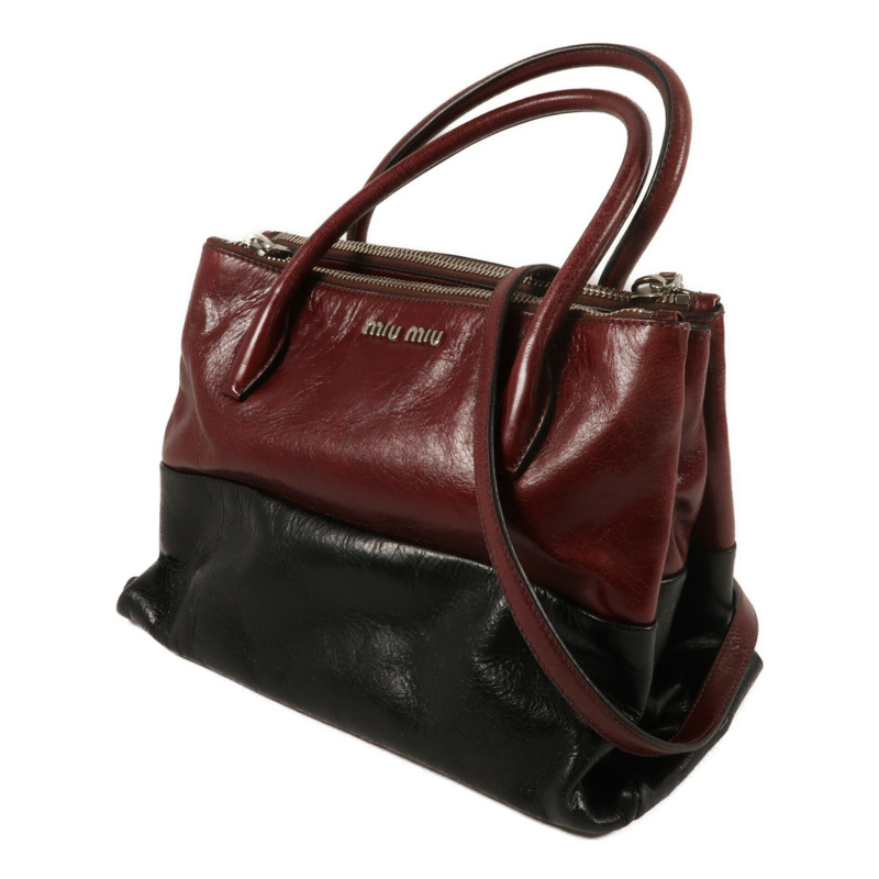 Miu Miu 牛皮皮革2 Way Shoulder手挽肩背兩用袋-1