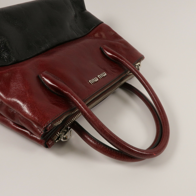 Miu Miu 牛皮皮革2 Way Shoulder手挽肩背兩用袋-7