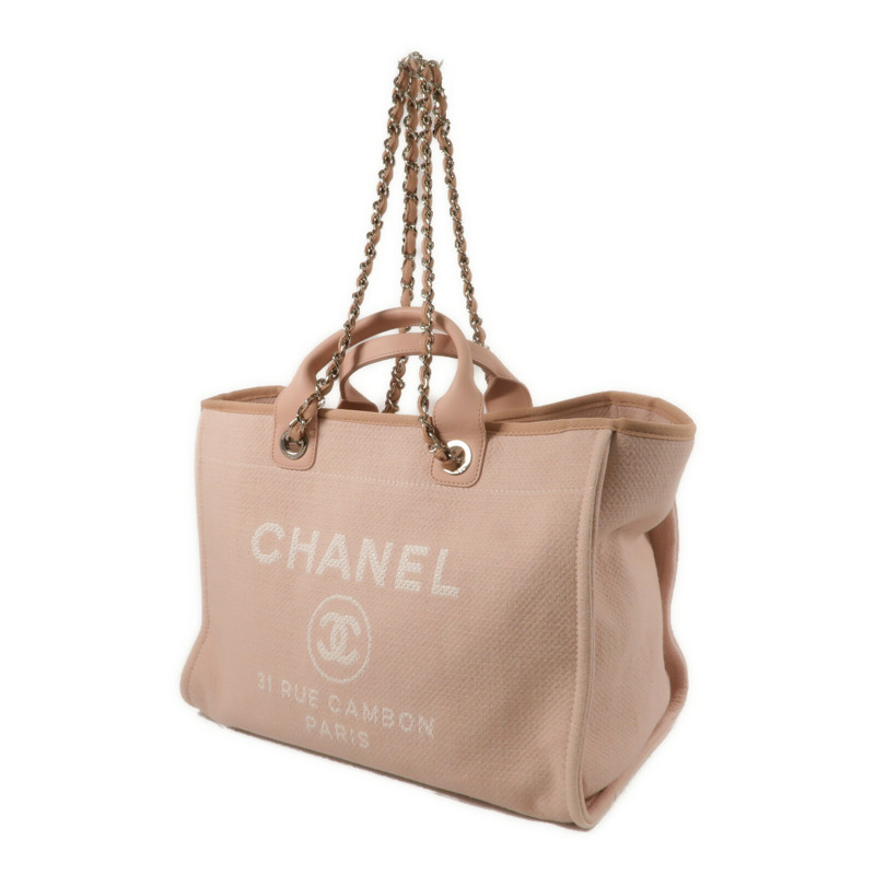 CHANEL 帆布Deauville手挽袋-1
