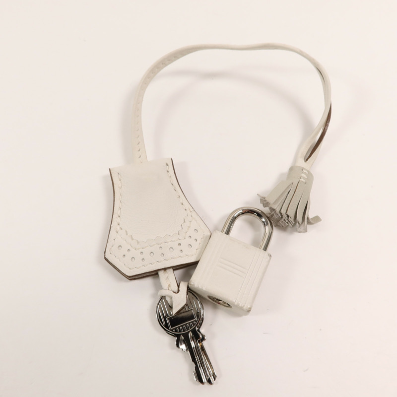 HERMES Swift皮革Ghillies Kelly 35手挽肩背兩用袋Blanc/Gris Perle-8