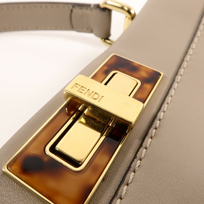 FENDI 牛皮皮革Peekaboo Medium手挽肩背兩用袋-9