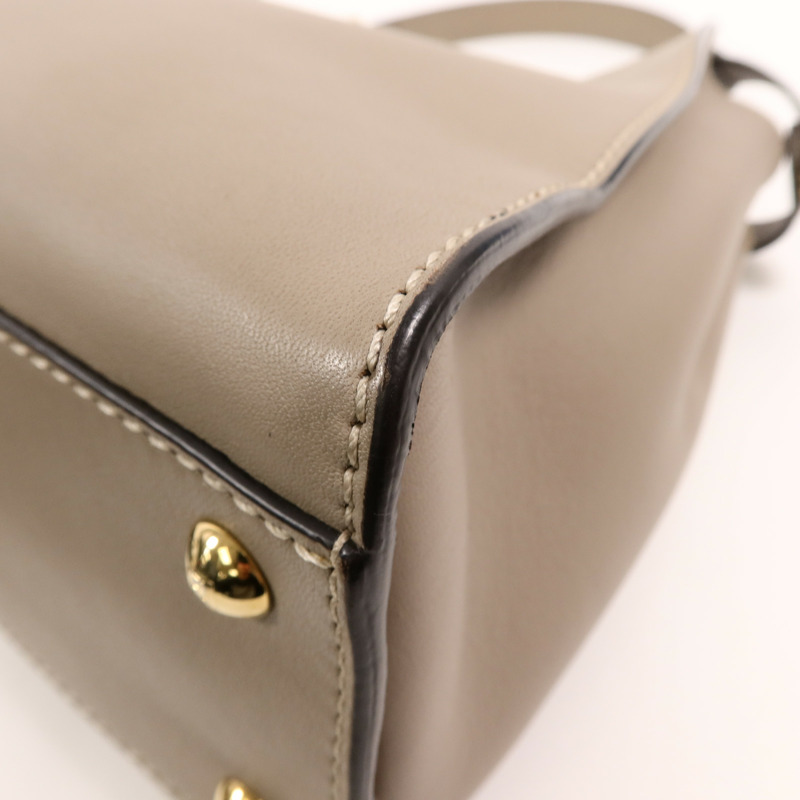 FENDI 牛皮皮革Peekaboo Medium手挽肩背兩用袋-10