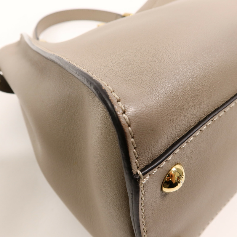 FENDI 牛皮皮革Peekaboo Medium手挽肩背兩用袋-11