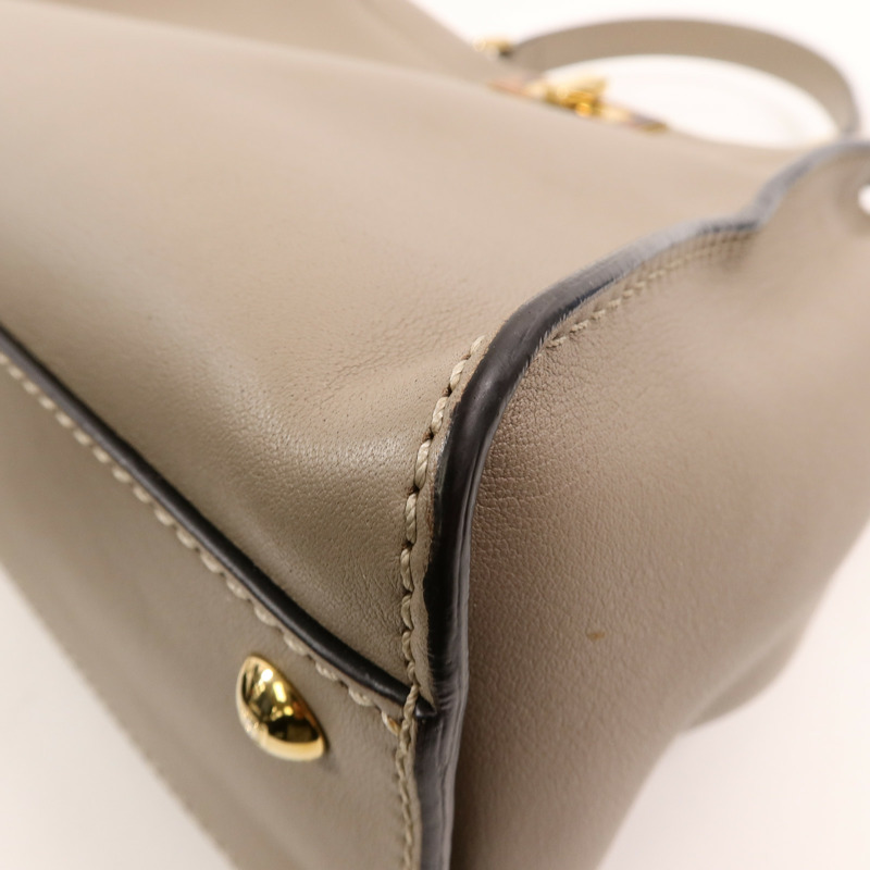 FENDI 牛皮皮革Peekaboo Medium手挽肩背兩用袋-12