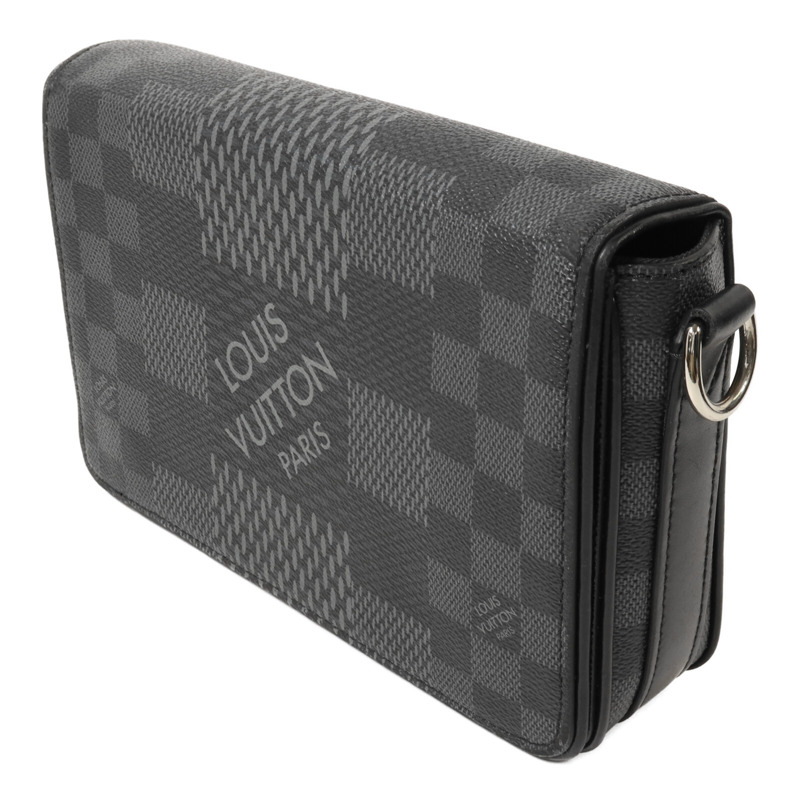 LOUIS VUITTON Damier Graphite Studio Messenger肩背袋-2