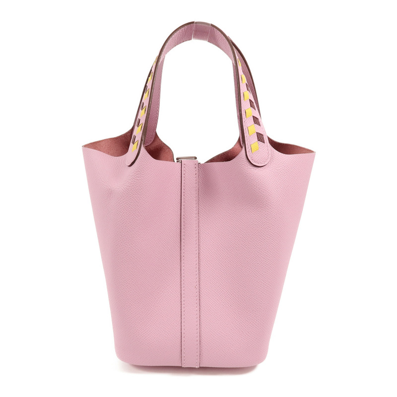 HERMES Epsom皮革Picotin PM手挽袋Mauve Sylvestre-1