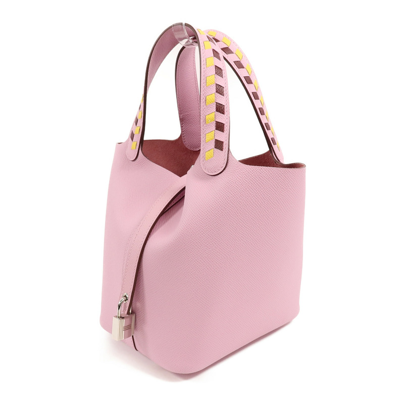 HERMES Epsom皮革Picotin PM手挽袋Mauve Sylvestre-2