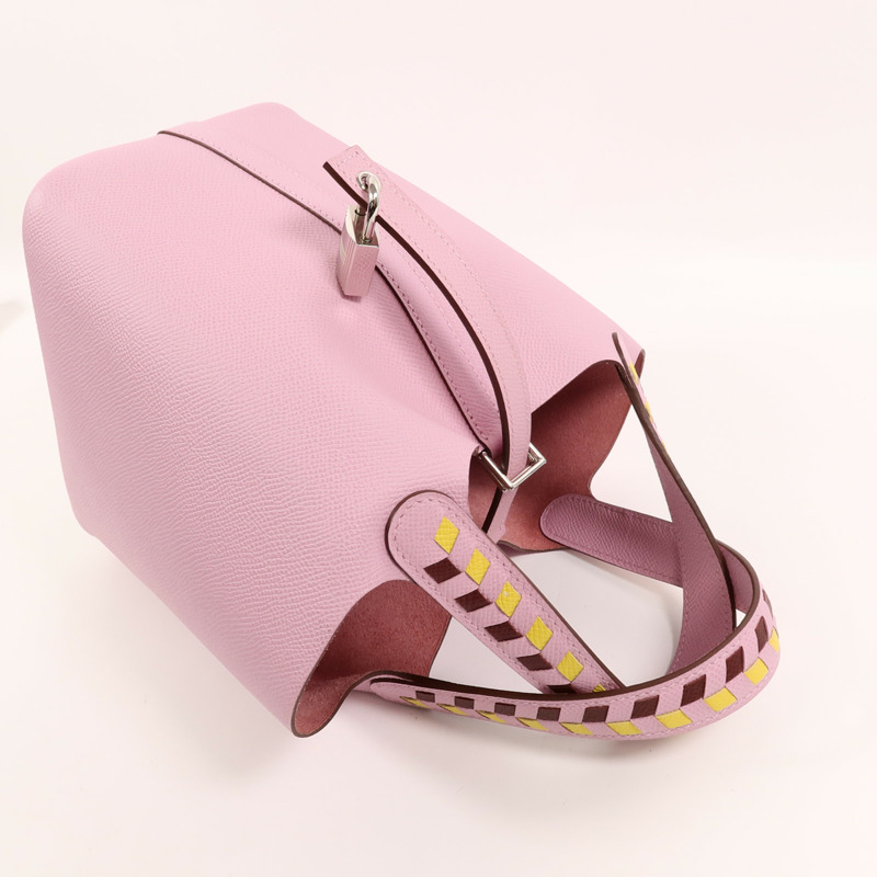 HERMES Epsom皮革Picotin PM手挽袋Mauve Sylvestre-7
