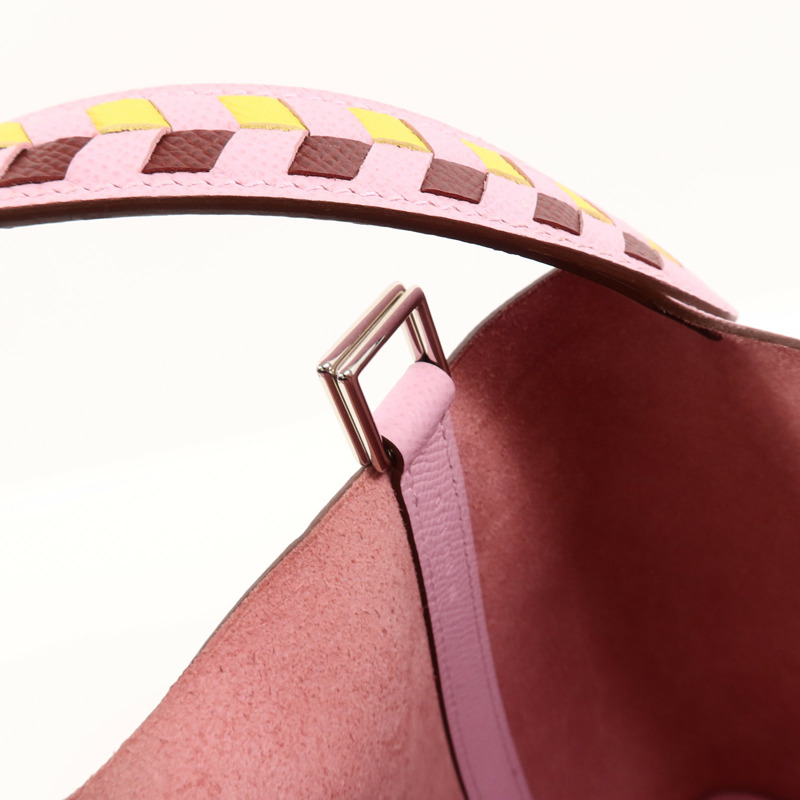 HERMES Epsom皮革Picotin PM手挽袋Mauve Sylvestre-16