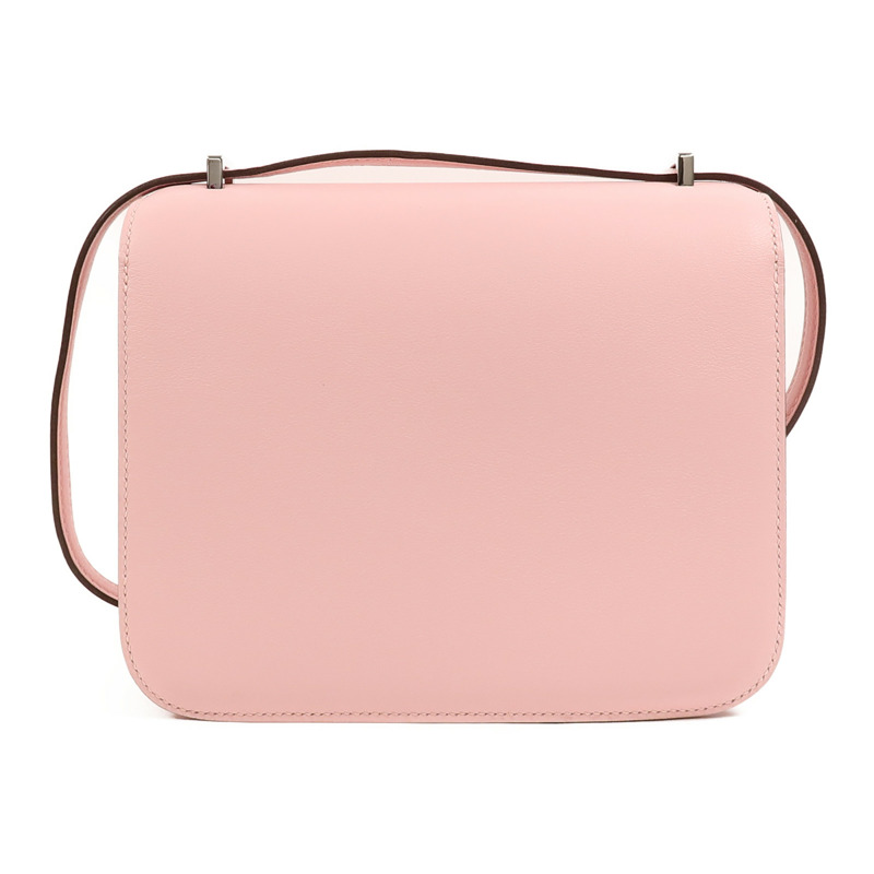 HERMES Swift皮革Constance Mini肩背袋Rose Sakura-1
