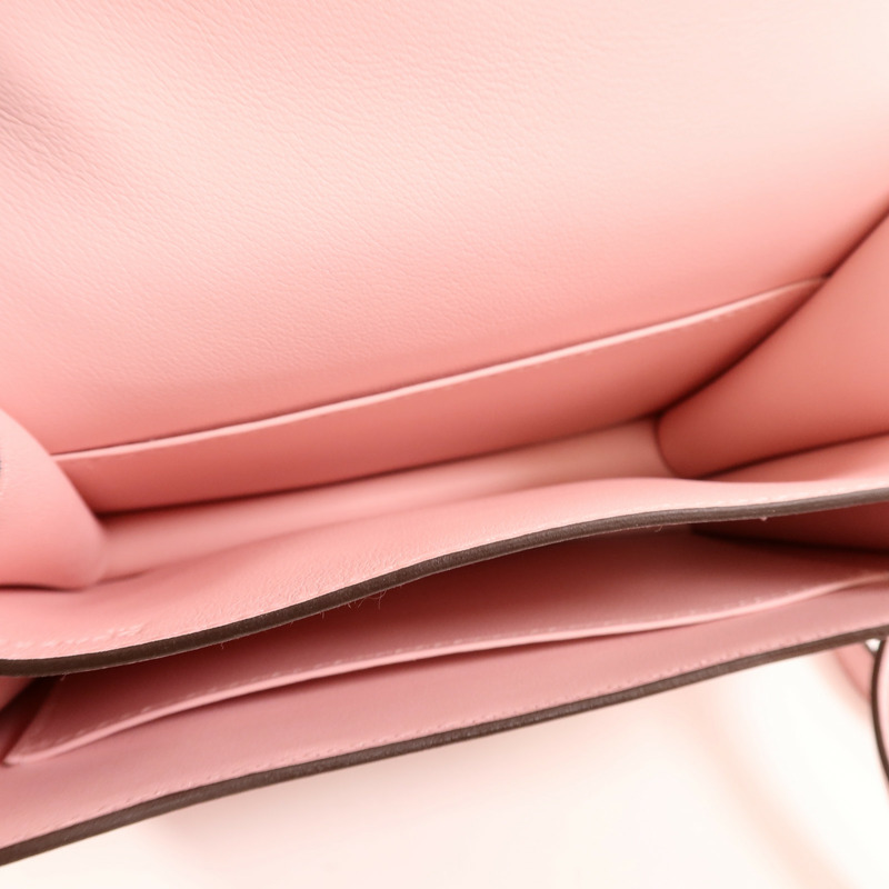 HERMES Swift皮革Constance Mini肩背袋Rose Sakura-4