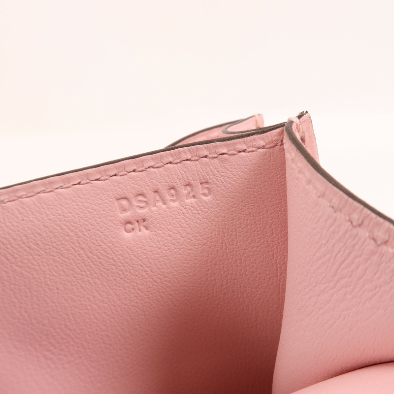 HERMES Swift皮革Constance Mini肩背袋Rose Sakura-6