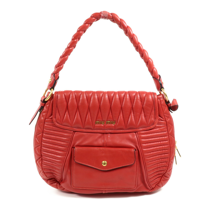 Miu Miu 羊皮皮革2 Way Shoulder手挽肩背兩用袋-1
