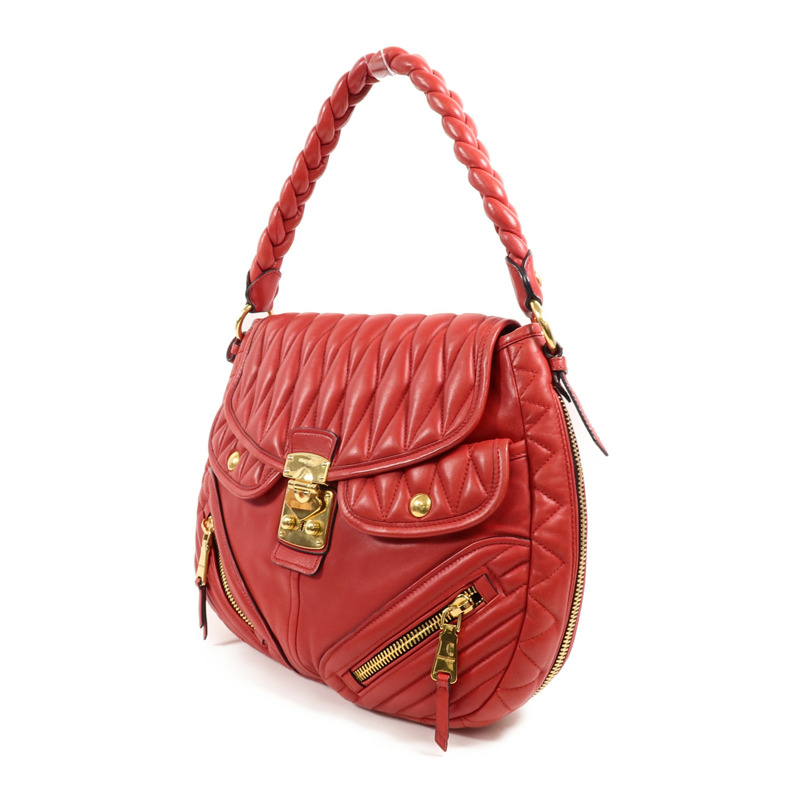Miu Miu 羊皮皮革2 Way Shoulder手挽肩背兩用袋-2