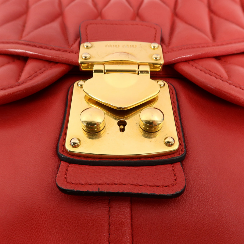 Miu Miu 羊皮皮革2 Way Shoulder手挽肩背兩用袋-9