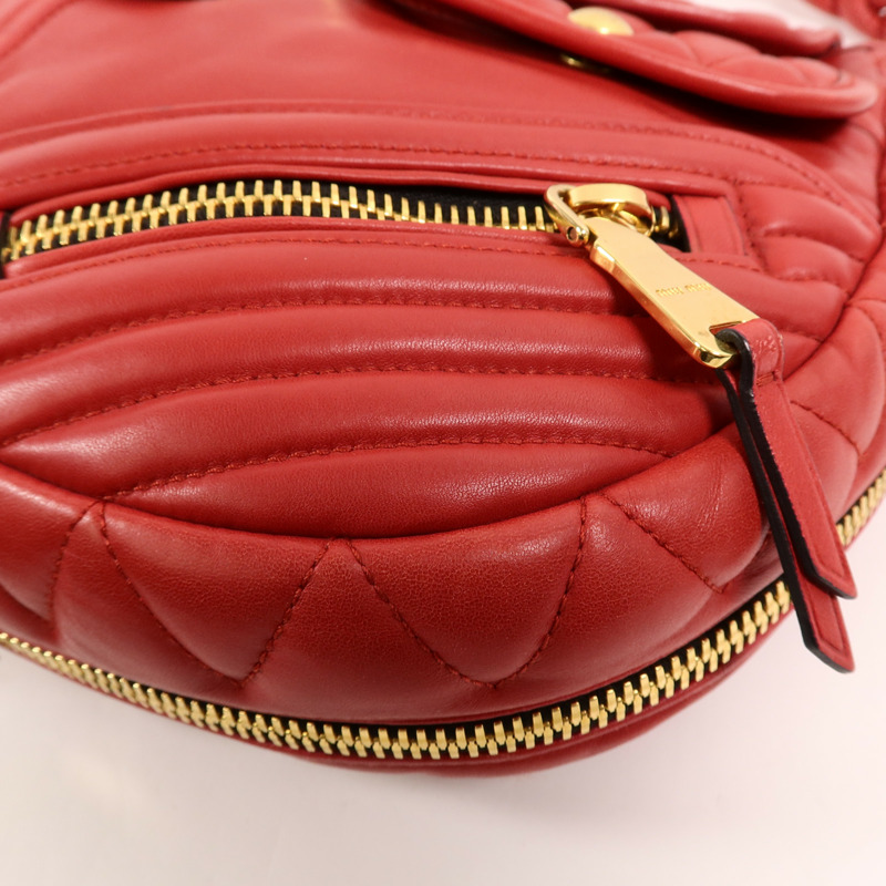 Miu Miu 羊皮皮革2 Way Shoulder手挽肩背兩用袋-13
