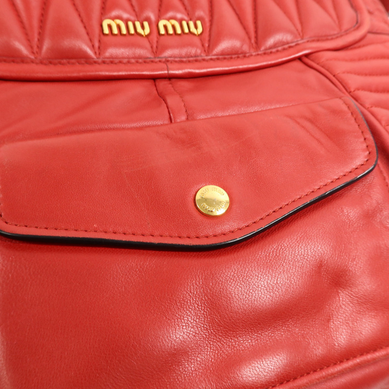 Miu Miu 羊皮皮革2 Way Shoulder手挽肩背兩用袋-17
