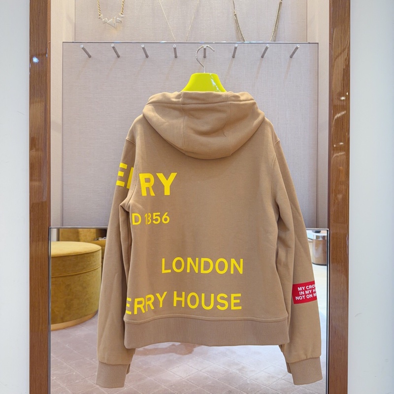 閒置 Burberry Horseferry 印花連帽衛衣 女款-1