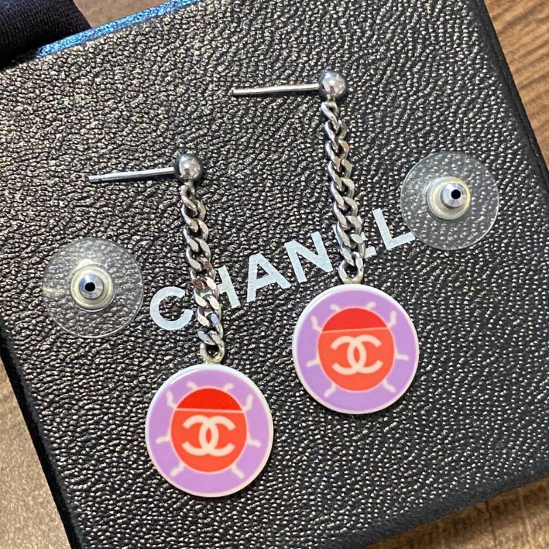 Chanel正品 04P瓢蟲籌碼垂墜耳環ㄒ-6