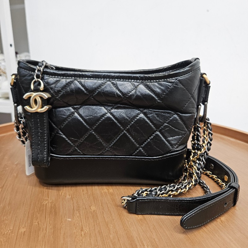 Chanel Gabrielle small 流浪包 黑色-0