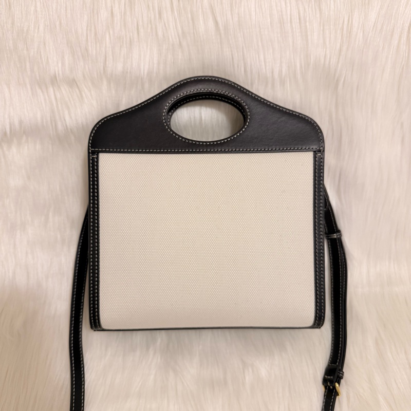 Burberry 黑白熊貓皮加布雙用方包（Pocket bag）-2