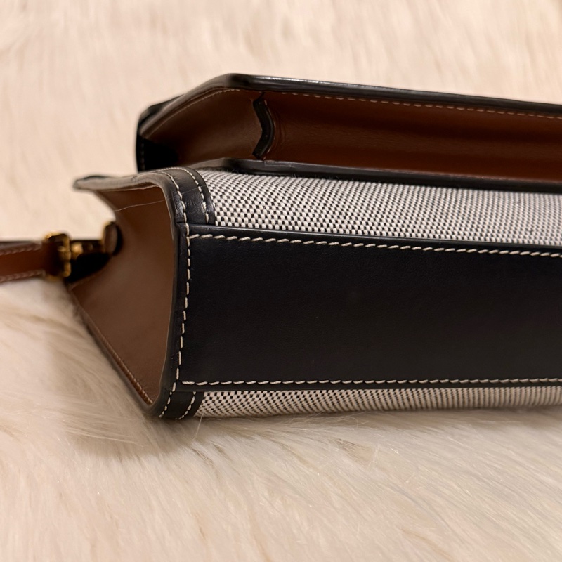 Burberry黑灰皮拼布手提肩背包(Pocket bag)-4