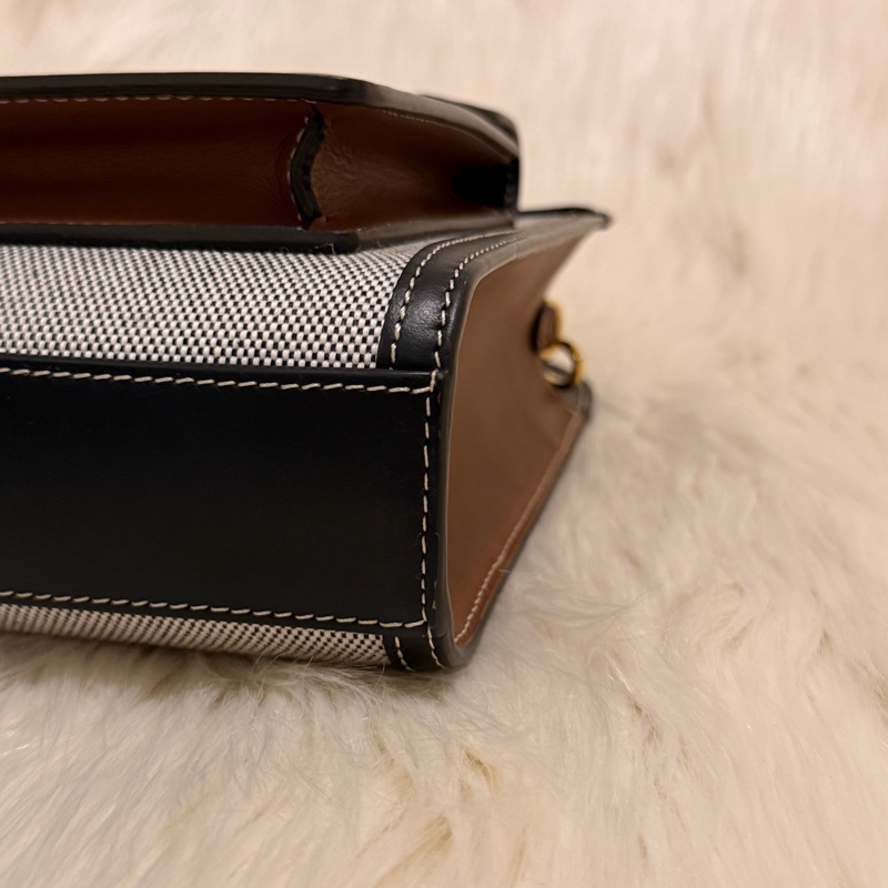 Burberry黑灰皮拼布手提肩背包(Pocket bag)-5