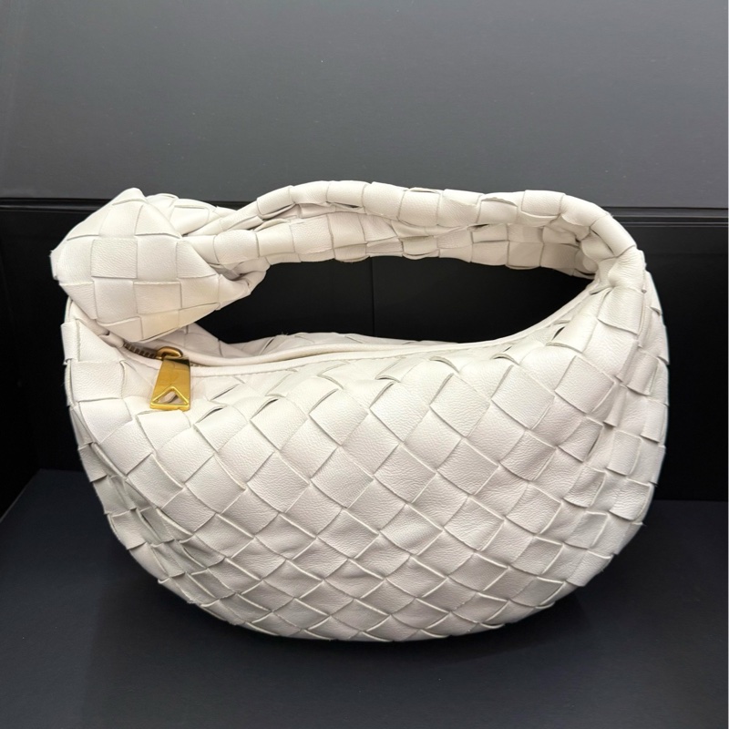 葆蝶家 Bottega Veneta Jodie 小號 白色 編織手提包-0