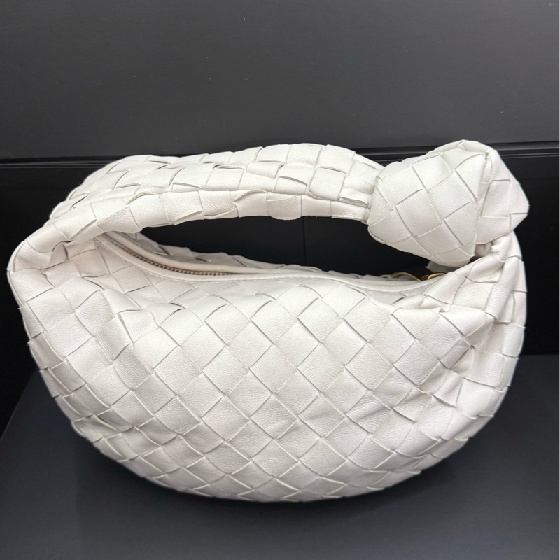 葆蝶家 Bottega Veneta Jodie 小號 白色 編織手提包-1
