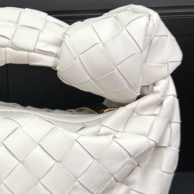 葆蝶家 Bottega Veneta Jodie 小號 白色 編織手提包-4