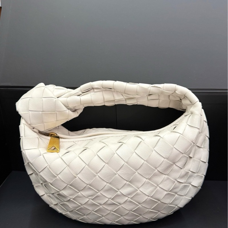 葆蝶家 Bottega Veneta Jodie 小號 白色 編織手提包-5