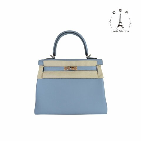 【巴黎站二手名牌專賣店】＊全新現貨＊HERMES 愛馬仕 真品＊ K刻 KELLY25 凱莉包 木偶灰銀釦 手提包 肩背包