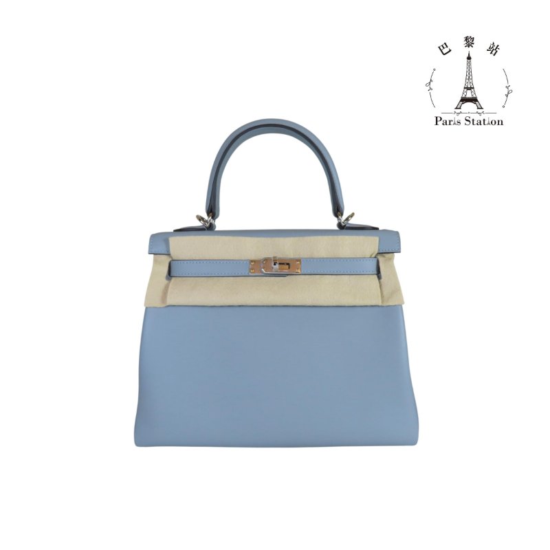 【巴黎站二手名牌專賣店】＊全新現貨＊HERMES 愛馬仕 真品＊ K刻 KELLY25 凱莉包 木偶灰銀釦 手提包 肩背包-0