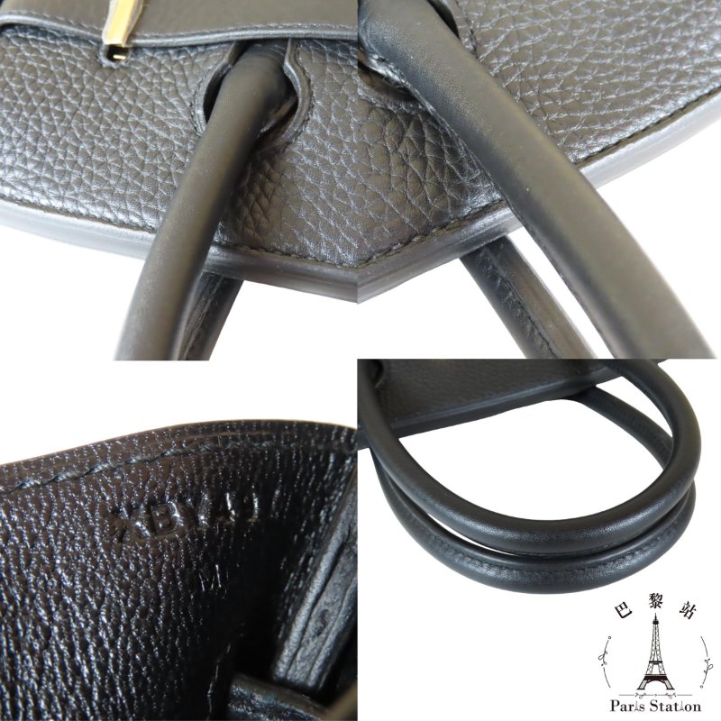 【巴黎站二手名牌專賣店】*現貨*HERMES 愛馬仕 真品* X刻 經典黑色89 金扣 BIRKIN 30 手提包-5